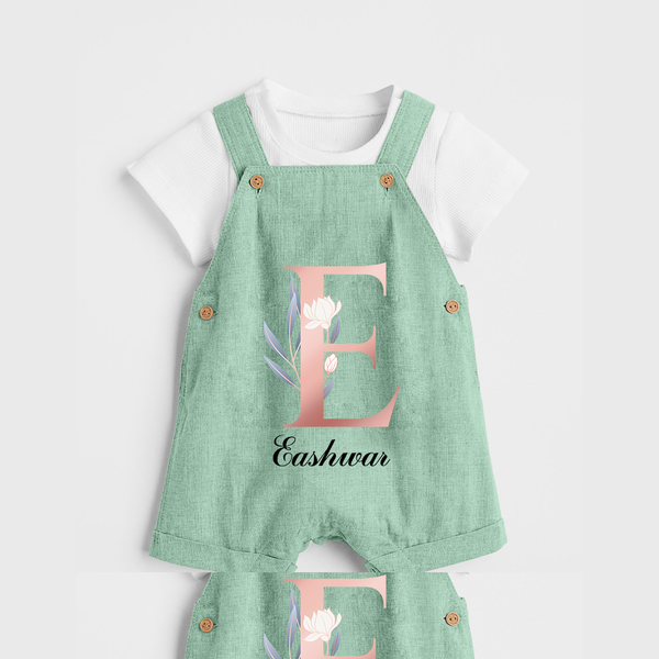 One of a Kind Dungaree Set | Custom Name for Your Little Star - MINT GREEN - 0 - 5 Months Old (Chest 18")