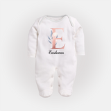 One of a Kind Sleep Suit / Full Sleeve Bodysuit | Custom Name for Your Little Star - WHITE - New Born (Chest 7.5")