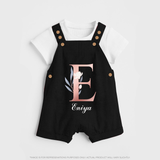 One of a Kind Dungaree Set | Custom Name for Your Little Star - BLACK - 0 - 5 Months Old (Chest 18")