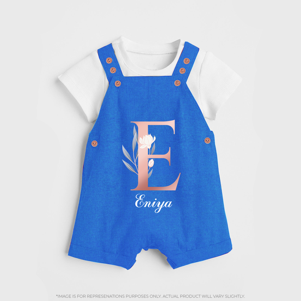 One of a Kind Dungaree Set | Custom Name for Your Little Star - COBALT BLUE - 0 - 5 Months Old (Chest 18")