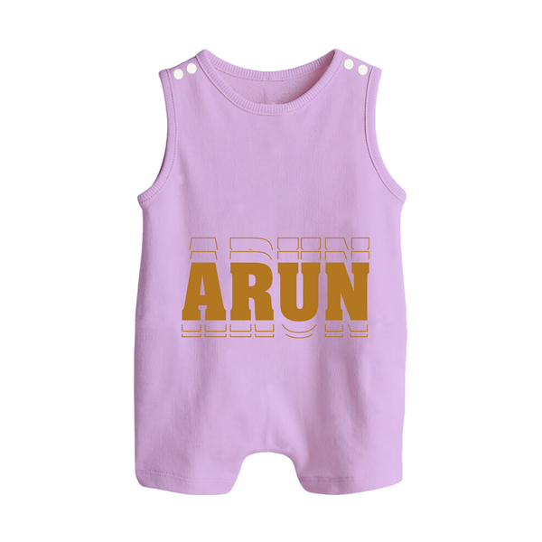 Crafted Just for You | Personalized Name Romper Suit / Sleeveless Romper Outfit - LILAC - 0 - 5 Months Old (Chest 18")