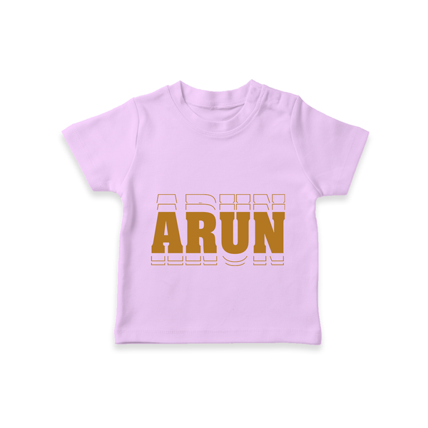 Crafted Just for You | Personalized Name T-Shirt Outfit - LILAC - 0-5 Months Old (Chest 17")