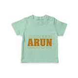 Crafted Just for You | Personalized Name T-Shirt Outfit - MINT GREEN - 0-5 Months Old (Chest 17")