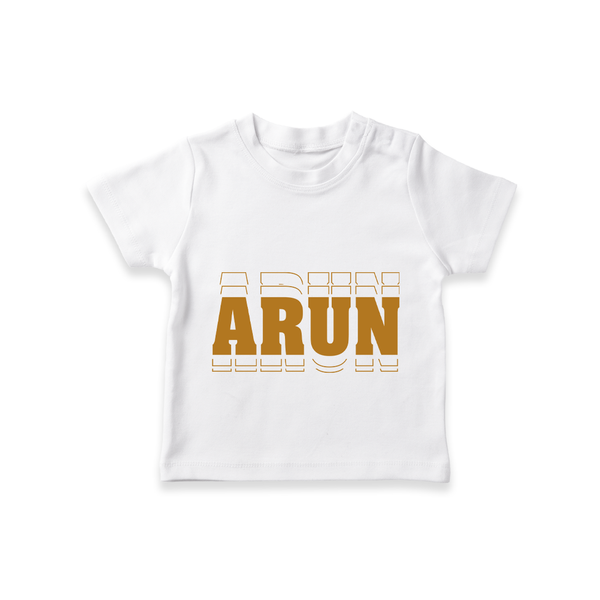 Crafted Just for You | Personalized Name T-Shirt Outfit - WHITE - 0-5 Months Old (Chest 17")