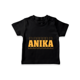 Crafted Just for You | Personalized Name T-Shirt Outfit - BLACK - 0-5 Months Old (Chest 17")