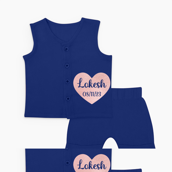Baby Name Jabla Set | Cute and Personalized Just for Your Baby - NAVY BLUE - 0 - 3 Months Old (Chest 9.8")