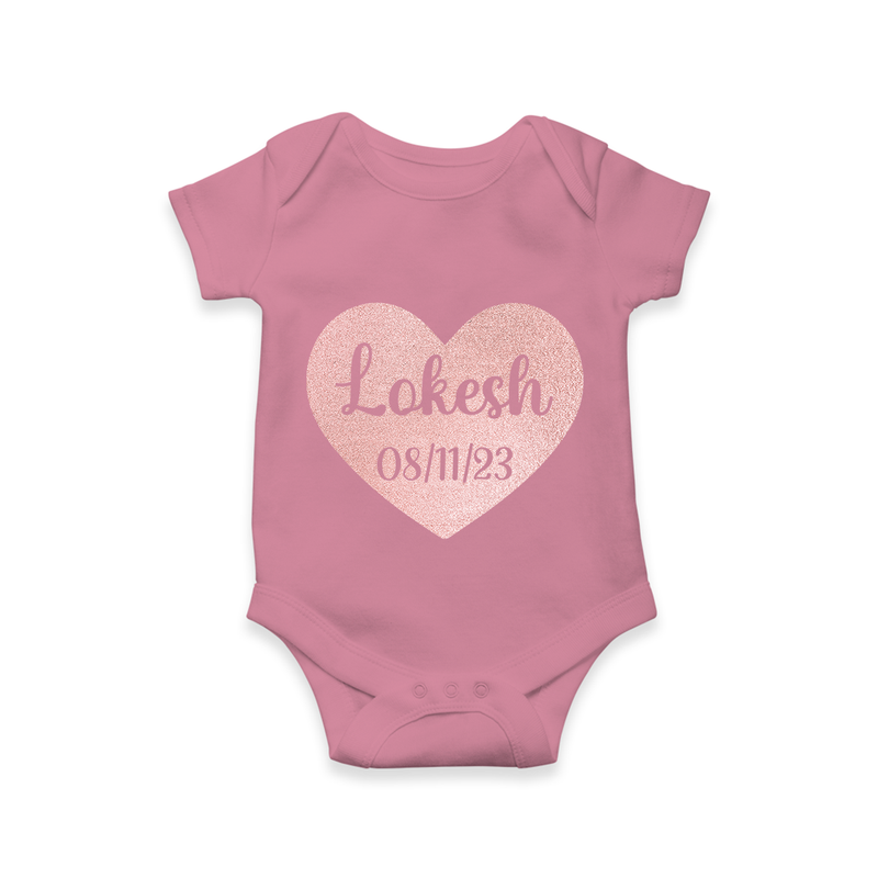 Beautiful Personalized Romper with Baby Name And Date of Birth - ONION - 0 - 3 Months Old (Chest 16")