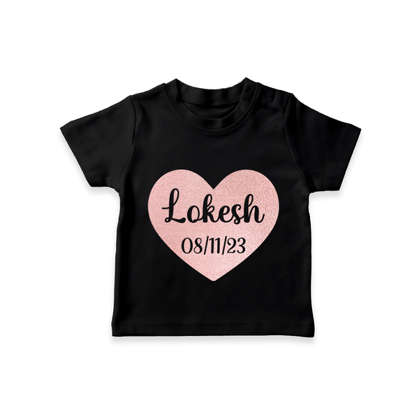 Baby Name T-Shirt | Cute and Personalized Just for Your Baby - BLACK - 0-5 Months Old (Chest 17")