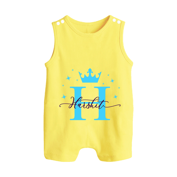 Baby's First Signature Romper Suit / Sleeveless Romper | Personalized and Picture Ready - PASTEL YELLOW - 0 - 5 Months Old (Chest 18")