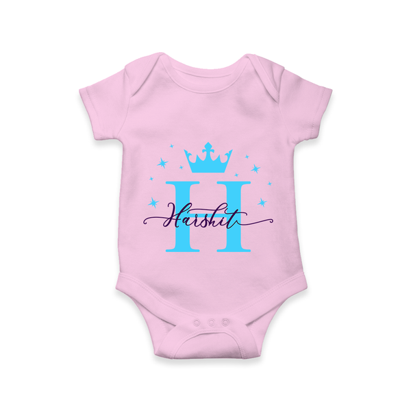 Baby's First Signature Romper / Onesie | Personalized and Picture Ready - BABY PINK - New Born (Chest 14")