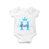 Baby's First Signature Romper / Onesie | Personalized and Picture Ready - WHITE - New Born (Chest 14")