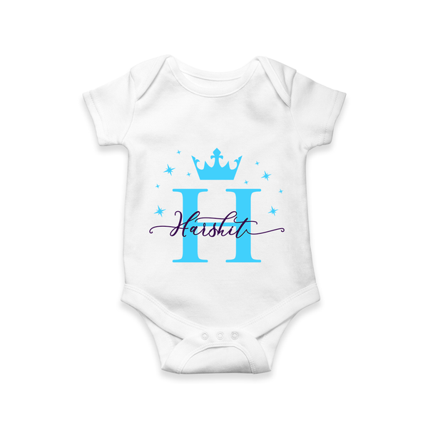 Baby's First Signature Romper / Onesie | Personalized and Picture Ready - WHITE - New Born (Chest 14")