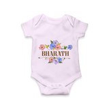 Custom Baby Name Printed Romper for Your Little One - LILAC - 0 - 3 Months Old (Chest 16")