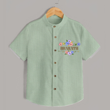 Say It with Style | Personalized Name Shirt - MINT GREEN - 0 - 6 Months Old (Chest 23")