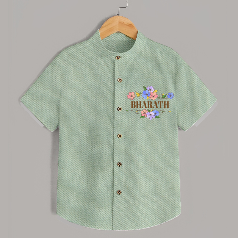 Say It with Style | Personalized Name Shirt - MINT GREEN - 0 - 6 Months Old (Chest 23")