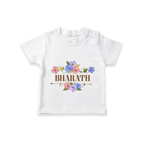 Custom Baby Name Printed T-Shirt for Your Little One - WHITE - 0-5 Months Old (Chest 17")