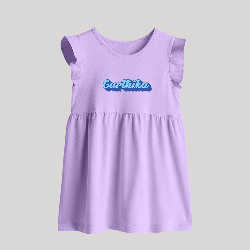 Your Name Here Baby Frock | A Soft Personalized Keepsake - LILAC - 0 - 3 Months Old (Chest 17")