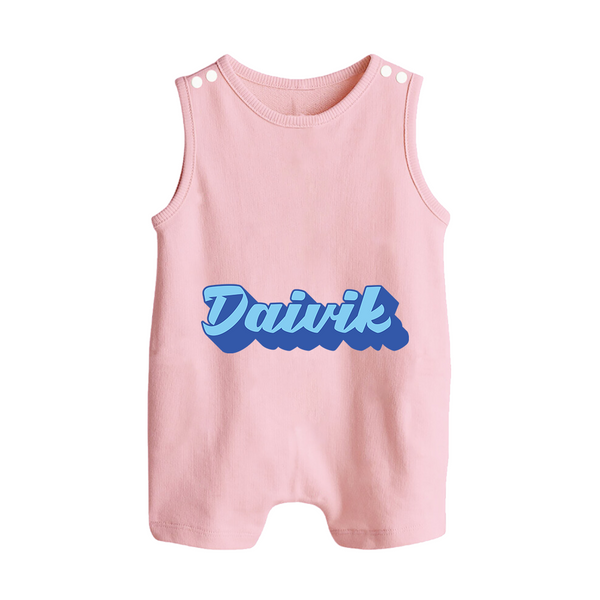 Your Name Here Romper Suit / Sleeveless Romper | A Soft Personalized Keepsake - BABY PINK - 0 - 5 Months Old (Chest 18")