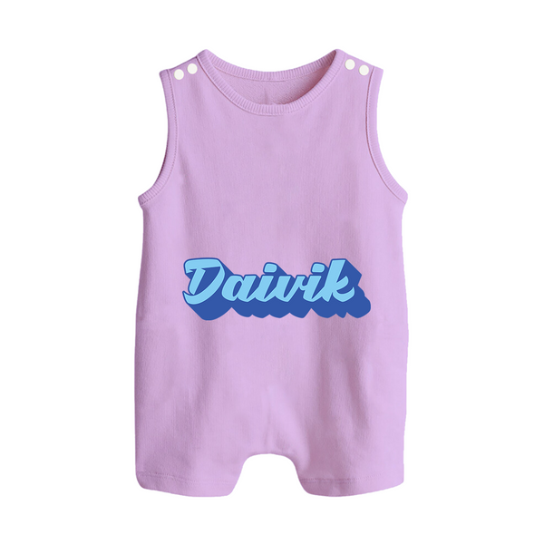 Your Name Here Romper Suit / Sleeveless Romper | A Soft Personalized Keepsake - LILAC - 0 - 5 Months Old (Chest 18")