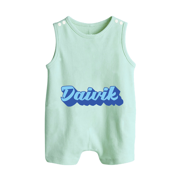 Your Name Here Romper Suit / Sleeveless Romper | A Soft Personalized Keepsake - MINT GREEN - 0 - 5 Months Old (Chest 18")