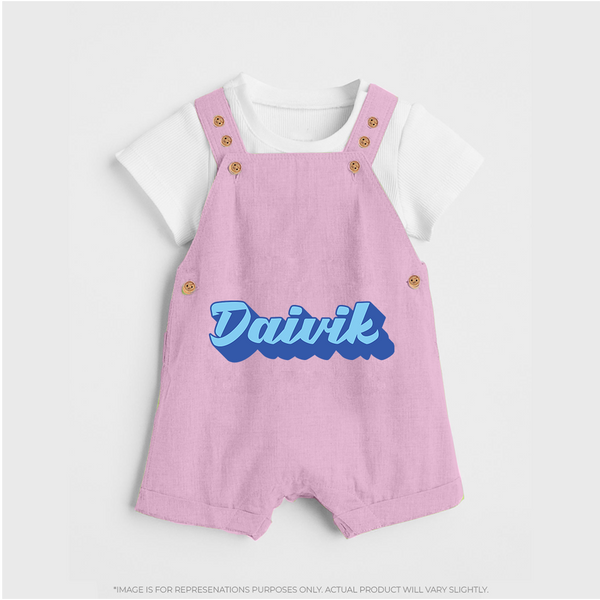 Your Name Here Dungaree Set | A Soft Personalized Keepsake - BABY PINK - 0 - 5 Months Old (Chest 18")