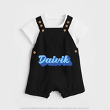 Your Name Here Dungaree Set | A Soft Personalized Keepsake - BLACK - 0 - 5 Months Old (Chest 18")