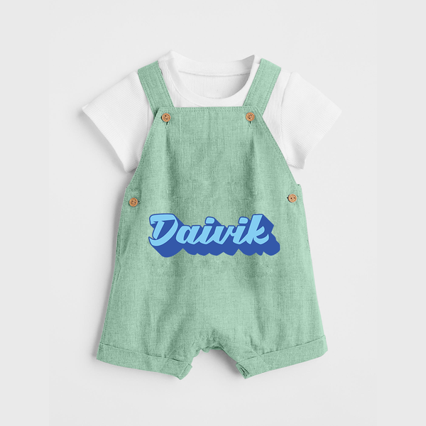 Your Name Here Dungaree Set | A Soft Personalized Keepsake - MINT GREEN - 0 - 5 Months Old (Chest 18")
