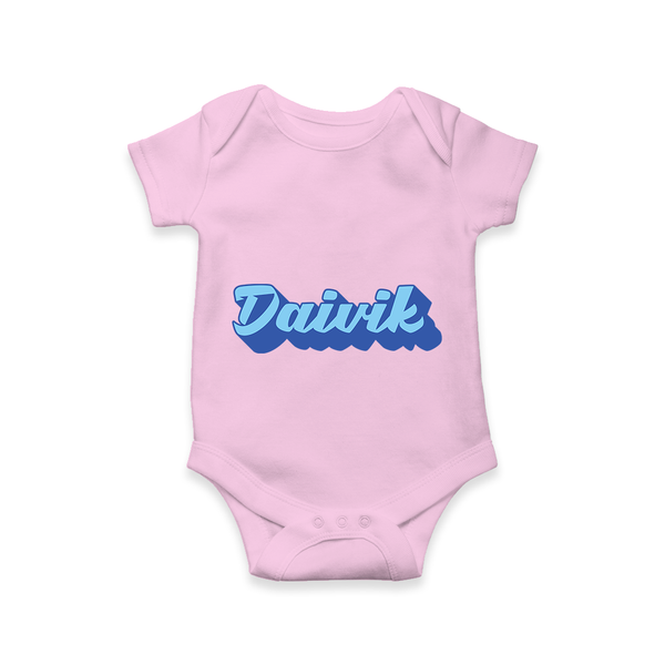 Your Name Here Romper / Onesie | A Soft Personalized Keepsake - BABY PINK - New Born (Chest 14")