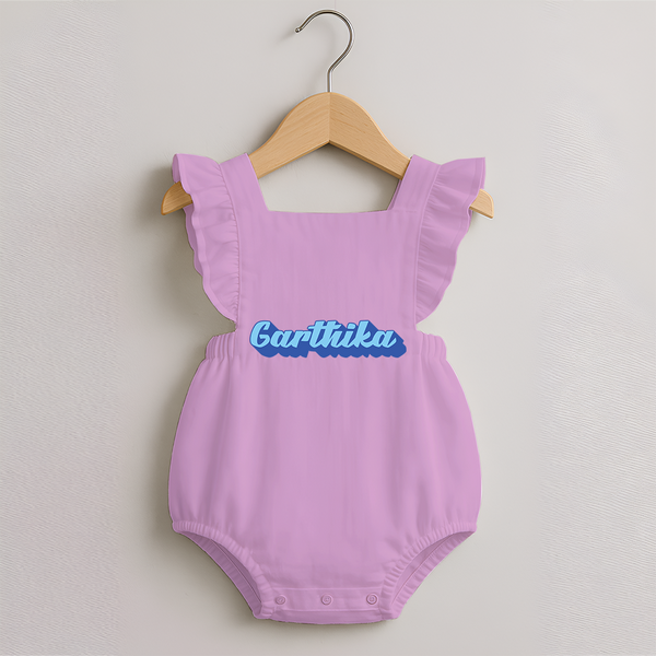 Your Name Here Romper Frock | A Soft Personalized Keepsake - BABY PINK - 0 - 3 Months Old (Chest 19")