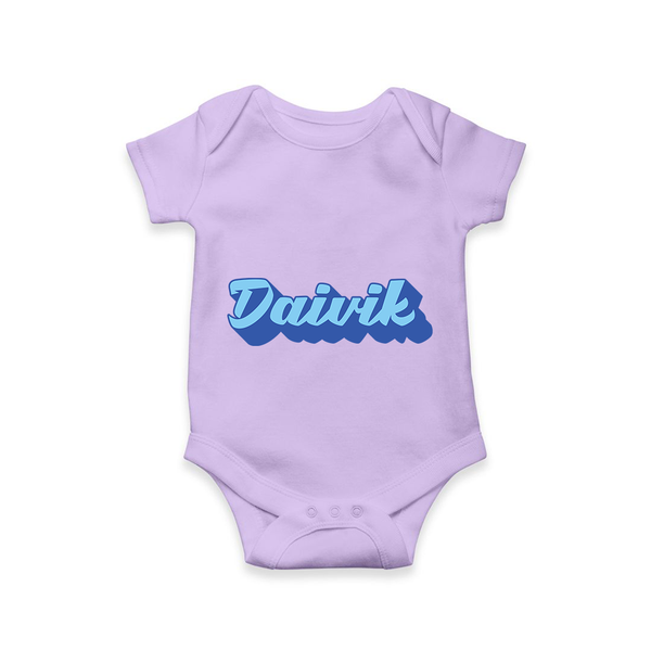Your Name Here Romper / Onesie | A Soft Personalized Keepsake - LILAC - New Born (Chest 14")