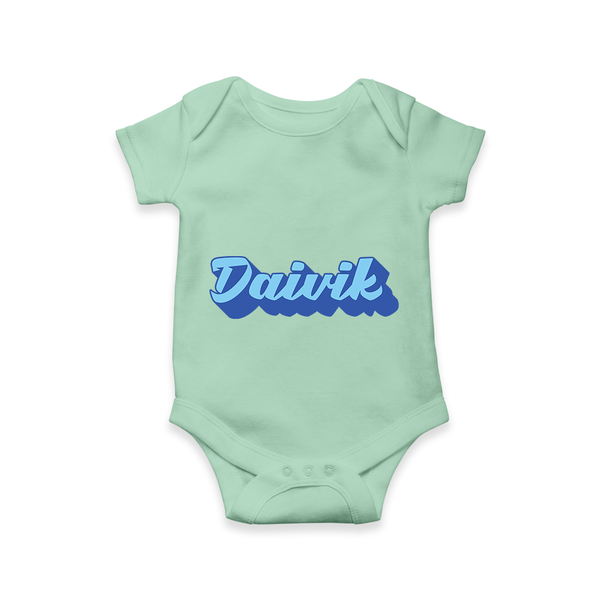 Your Name Here Romper / Onesie | A Soft Personalized Keepsake - MINT GREEN - New Born (Chest 14")