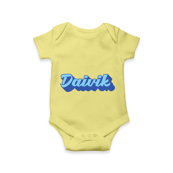 Your Name Here Romper / Onesie | A Soft Personalized Keepsake - PASTEL YELLOW - New Born (Chest 14")