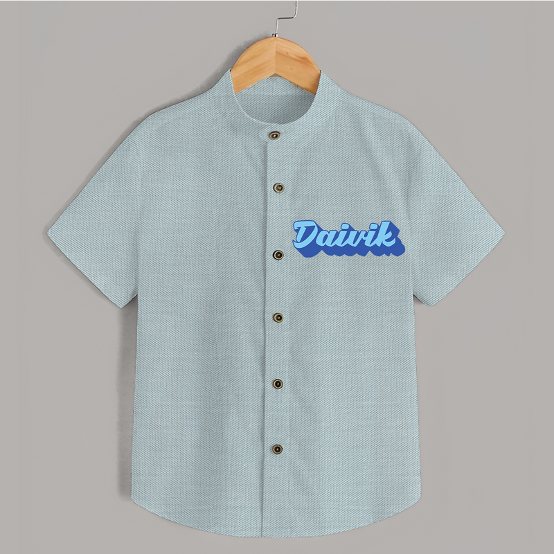 Your Name Here Shirt | A Soft Personalized Keepsake - ARCTIC BLUE - 0 - 6 Months Old (Chest 23")