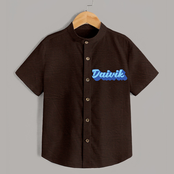 Your Name Here Shirt | A Soft Personalized Keepsake - CHOCOLATE BROWN - 0 - 6 Months Old (Chest 23")