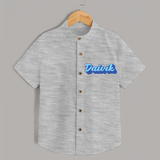 Your Name Here Shirt | A Soft Personalized Keepsake - GREY - 0 - 6 Months Old (Chest 23")