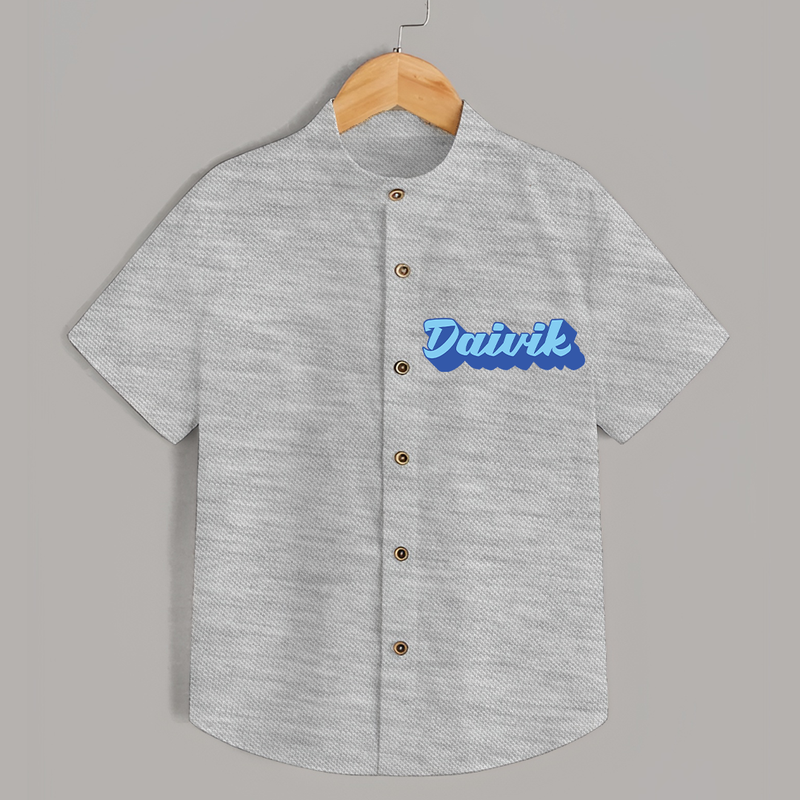 Your Name Here Shirt | A Soft Personalized Keepsake - GREY - 0 - 6 Months Old (Chest 23")