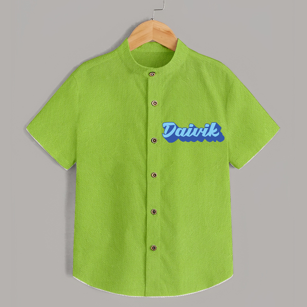 Your Name Here Shirt | A Soft Personalized Keepsake - LIME GREEN - 0 - 6 Months Old (Chest 23")