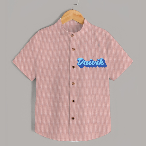 Your Name Here Shirt | A Soft Personalized Keepsake - PEACH - 0 - 6 Months Old (Chest 23")