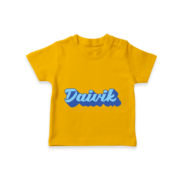 Your Name Here T-Shirt | A Soft Personalized Keepsake - CHROME YELLOW - 0-5 Months Old (Chest 17")