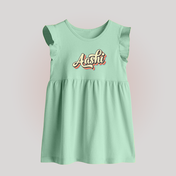 Make It Mine Baby Frock | Featuring Your Baby's Name - MINT GREEN - 0 - 3 Months Old (Chest 17")