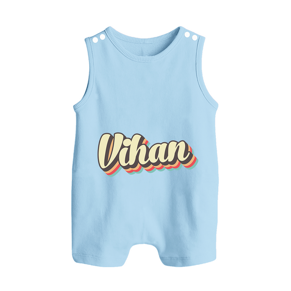 Make It Mine Romper Suit / Sleeveless Romper | Featuring Your Baby's Name - BABY BLUE - 0 - 5 Months Old (Chest 18")