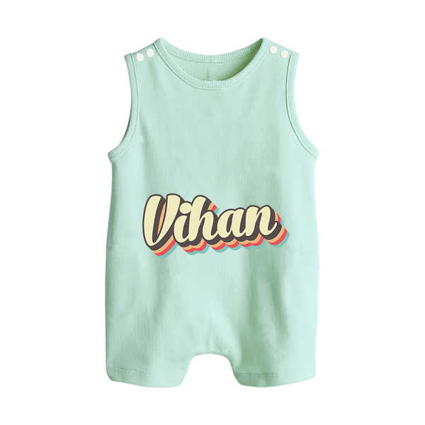 Make It Mine Romper Suit / Sleeveless Romper | Featuring Your Baby's Name - MINT GREEN - 0 - 5 Months Old (Chest 18")