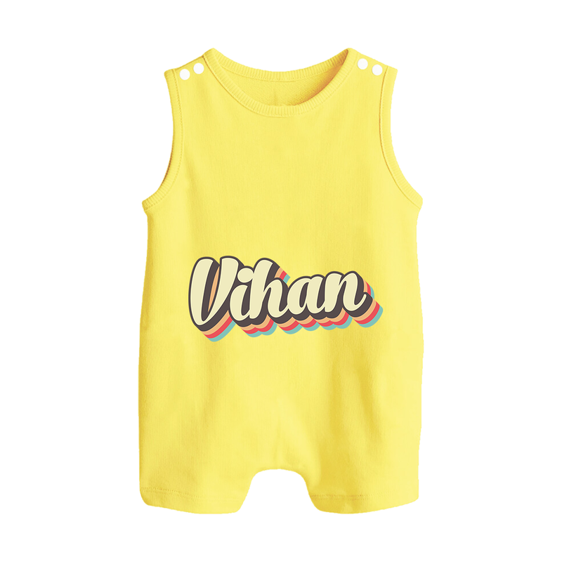 Make It Mine Romper Suit / Sleeveless Romper | Featuring Your Baby's Name - PASTEL YELLOW - 0 - 5 Months Old (Chest 18")