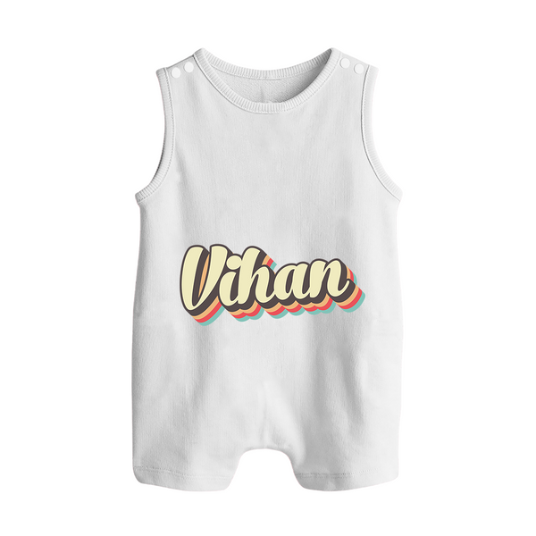 Make It Mine Romper Suit / Sleeveless Romper | Featuring Your Baby's Name - WHITE - 0 - 5 Months Old (Chest 18")