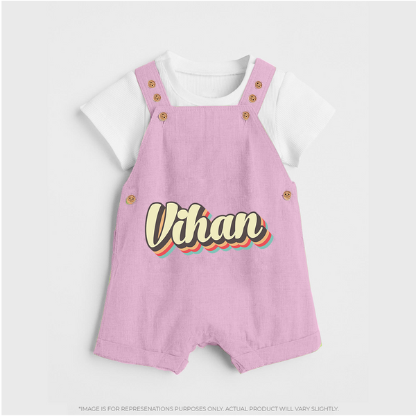 Make It Mine Dungaree Set | Featuring Your Baby's Name - BABY PINK - 0 - 5 Months Old (Chest 18")