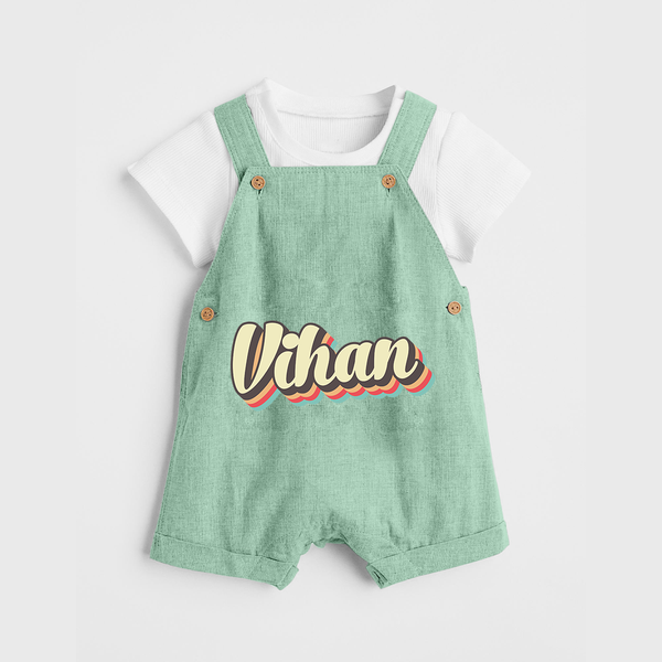 Make It Mine Dungaree Set | Featuring Your Baby's Name - MINT GREEN - 0 - 5 Months Old (Chest 18")