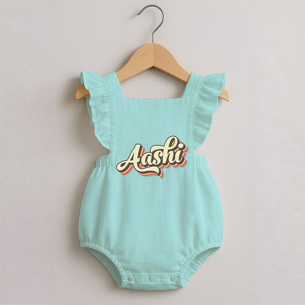 Make It Mine Romper Frock | Featuring Your Baby's Name - MINT GREEN - 0 - 3 Months Old (Chest 19")