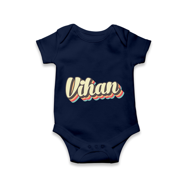 Make It Mine Romper / Onesie | Featuring Your Baby's Name - NAVY BLUE - New Born (Chest 14")