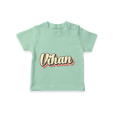 Soft Personalized T-Shirt with Baby's Name - MINT GREEN - 0-5 Months Old (Chest 17")