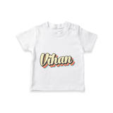 Soft Personalized T-Shirt with Baby's Name - WHITE - 0-5 Months Old (Chest 17")